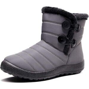 Warm Snow Boots Womens Winter Ankle Bootie Outdoor Slip on Ankle Boots